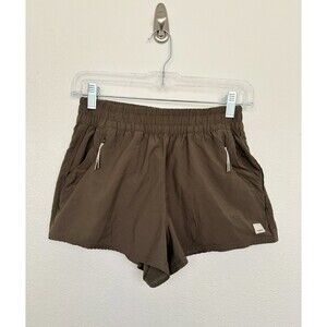 Vuori Dash Shorts Oregano Green Running Athleisure Pocket 2" Inseam Women Small